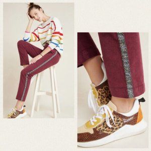 NWT, $178, SUNDRY Leopard Stripe Pants - 28
